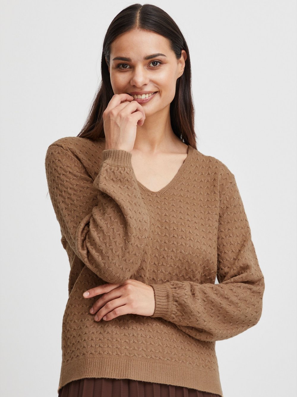 B.Young Strickpullover Damen Viskose braun, S