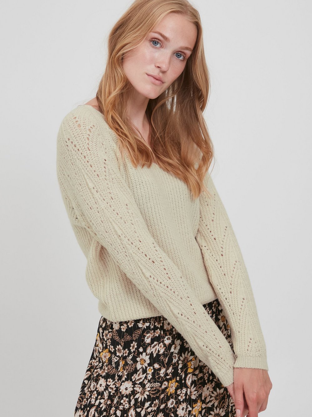 B.Young Strickpullover Damen beige, XS