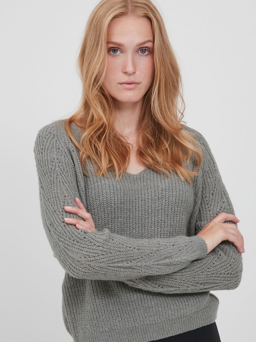 B.Young Strickpullover Damen grau, S