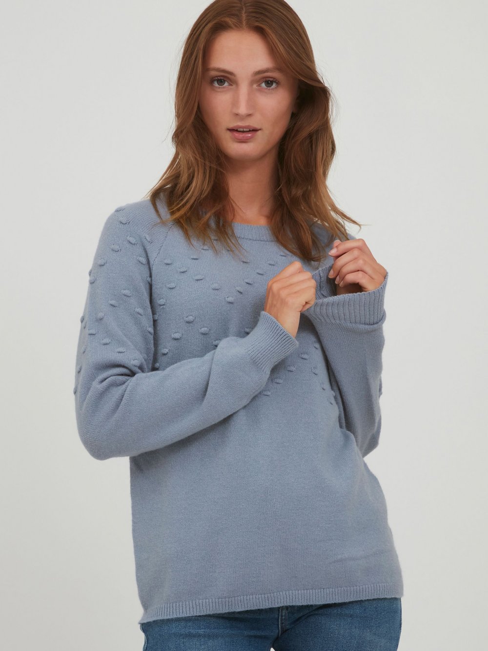 B.Young Strickpullover Damen blau, XXL