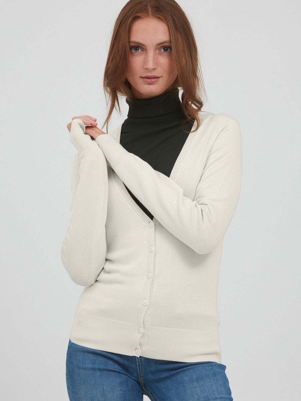 B.Young Cardigan Damen weiß, M