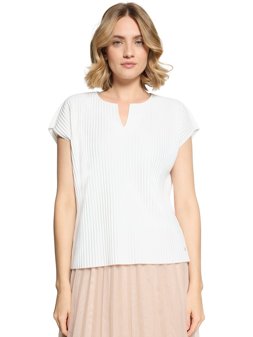 Betty & Co Plissee-Shirt Damen weiß, S