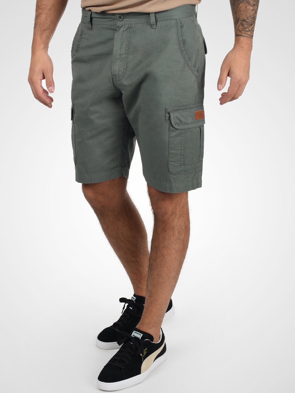 BLEND Cargoshorts Herren Baumwolle grün, XL