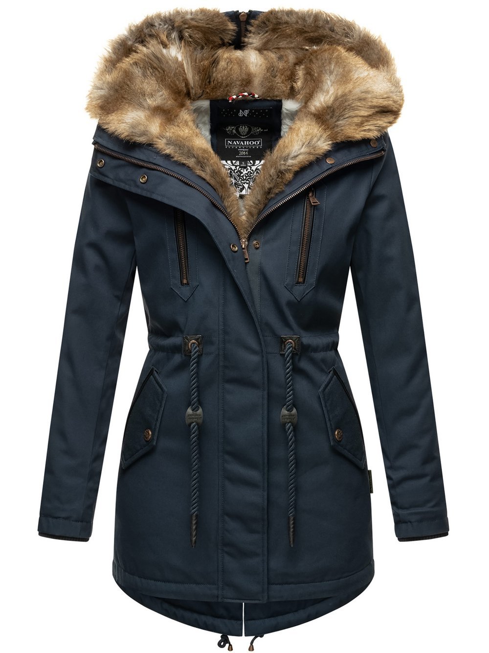 Navahoo Winterjacke  Damen Baumwolle blau, 38