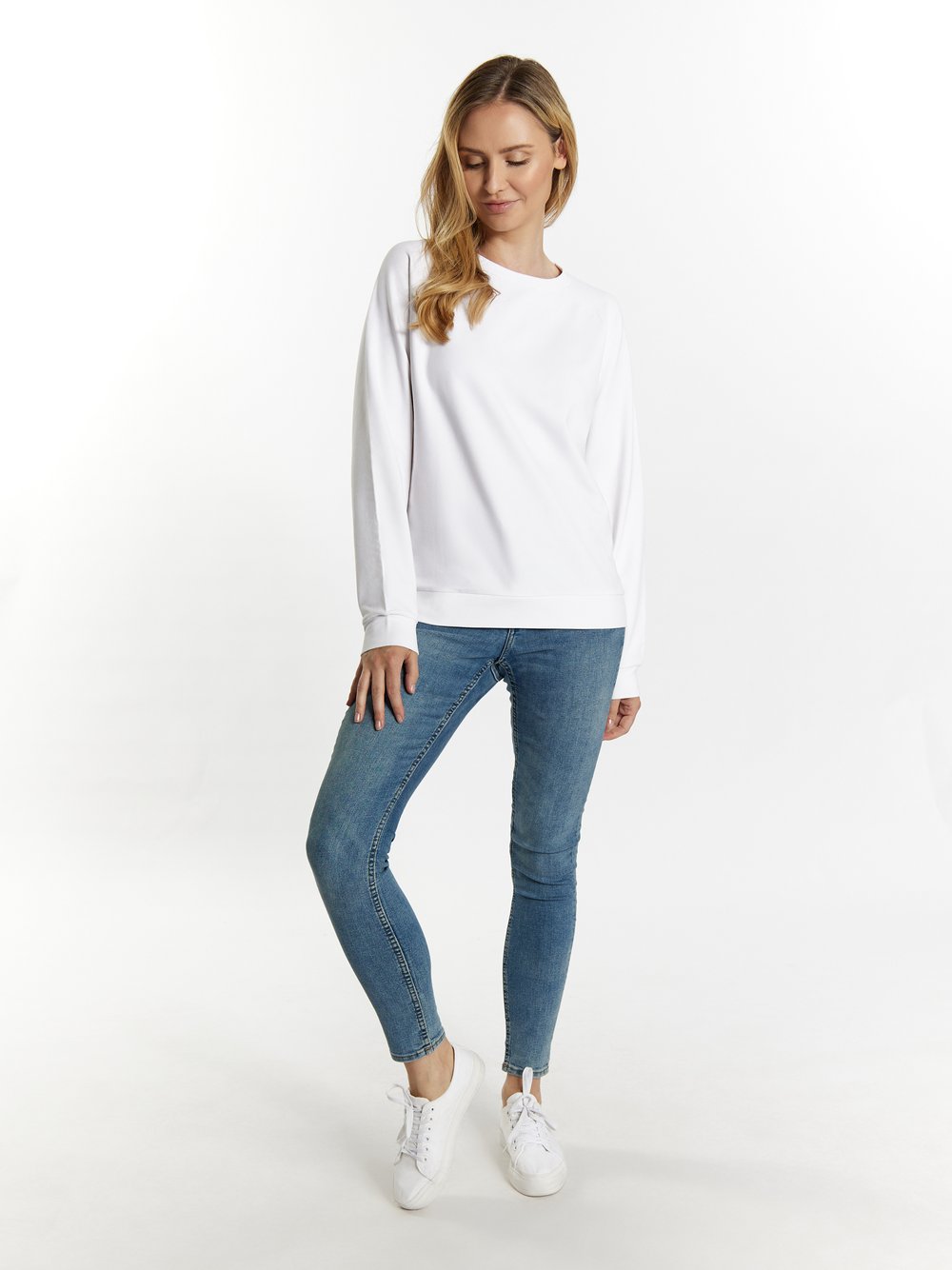 Usha Sweatshirt Damen Baumwolle weiß, XXL