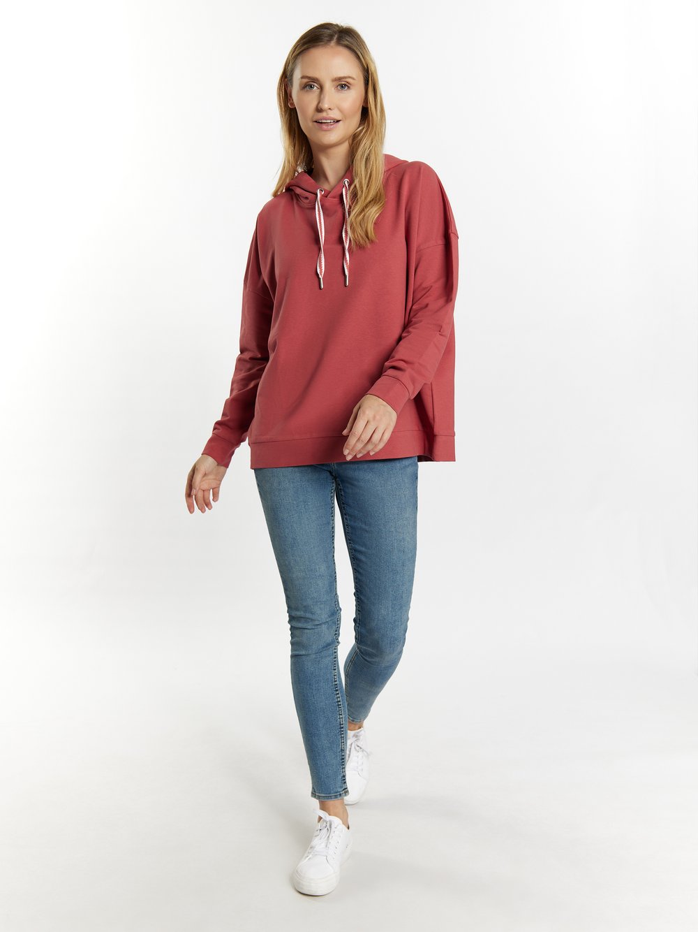 Usha Hoodie Damen Baumwolle rot, M