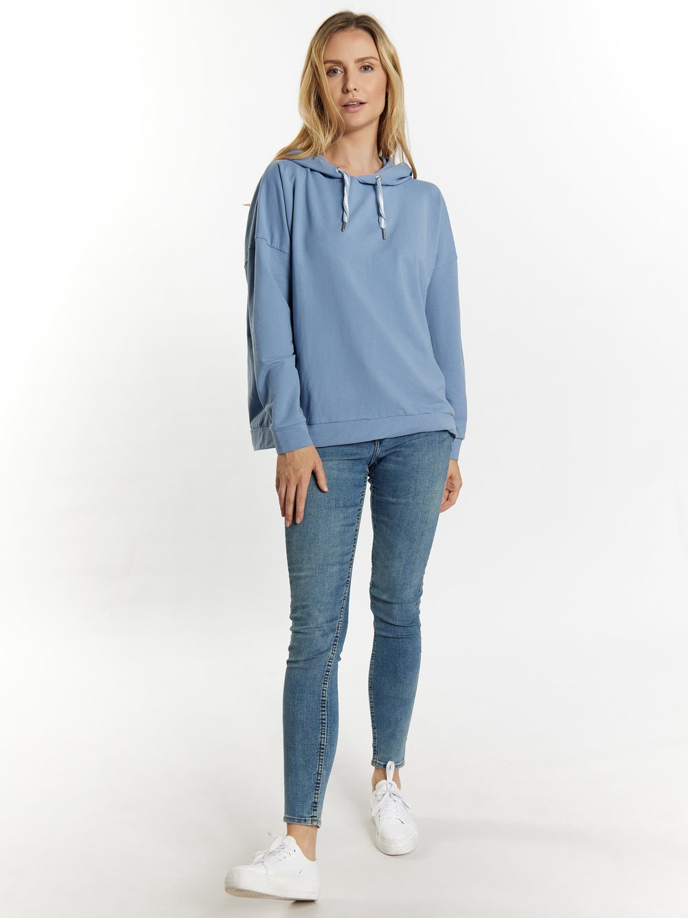 Usha Hoodie Damen Baumwolle blau, S