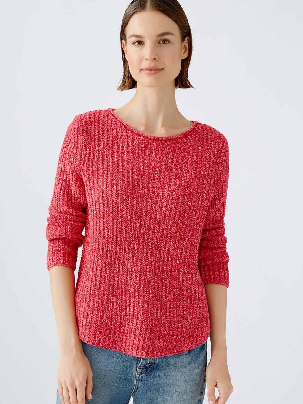 Oui Pullover Damen Baumwolle pink, 34