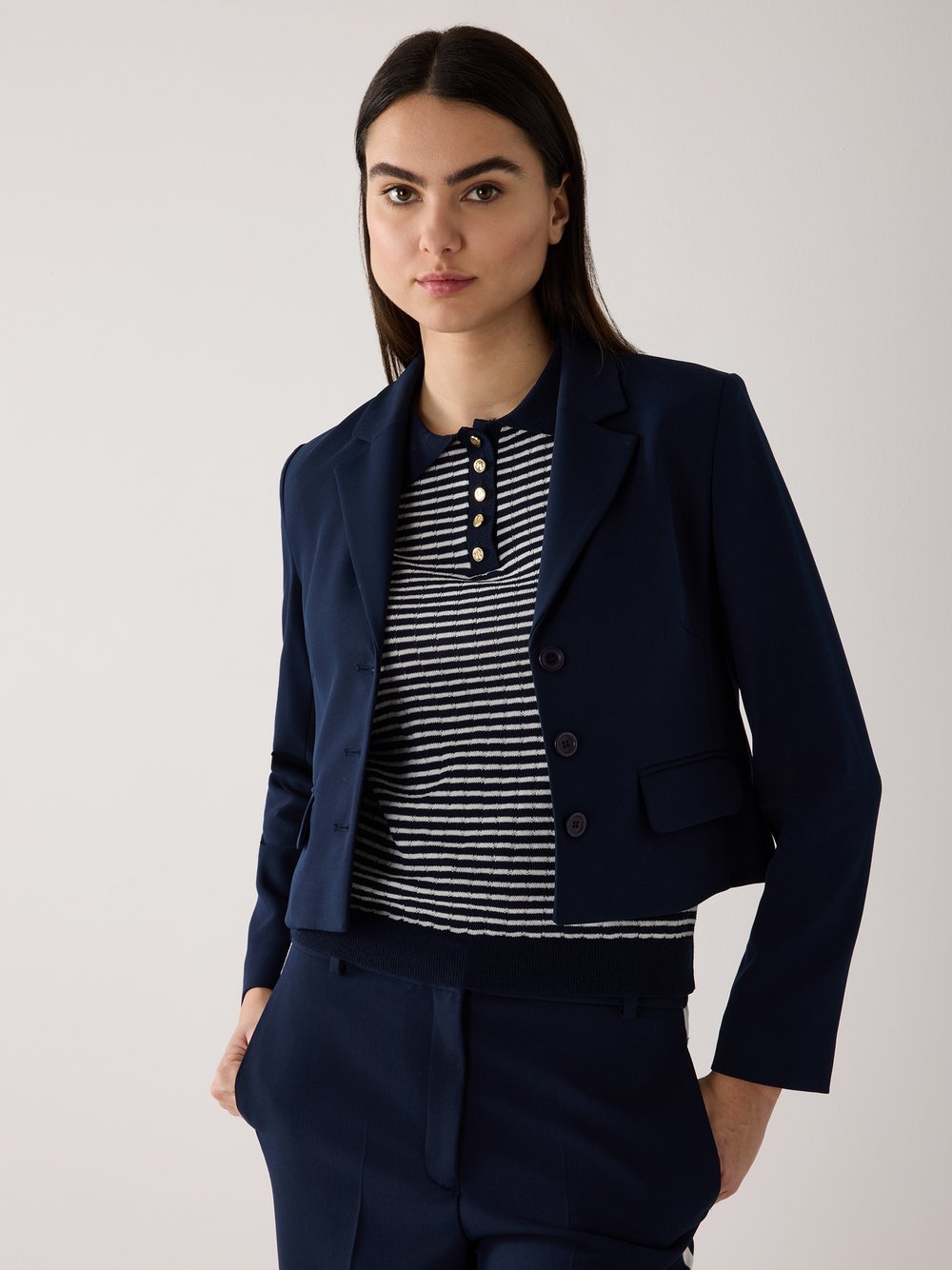 Thumbnail - More & More Kurzblazer Damen blau, 34