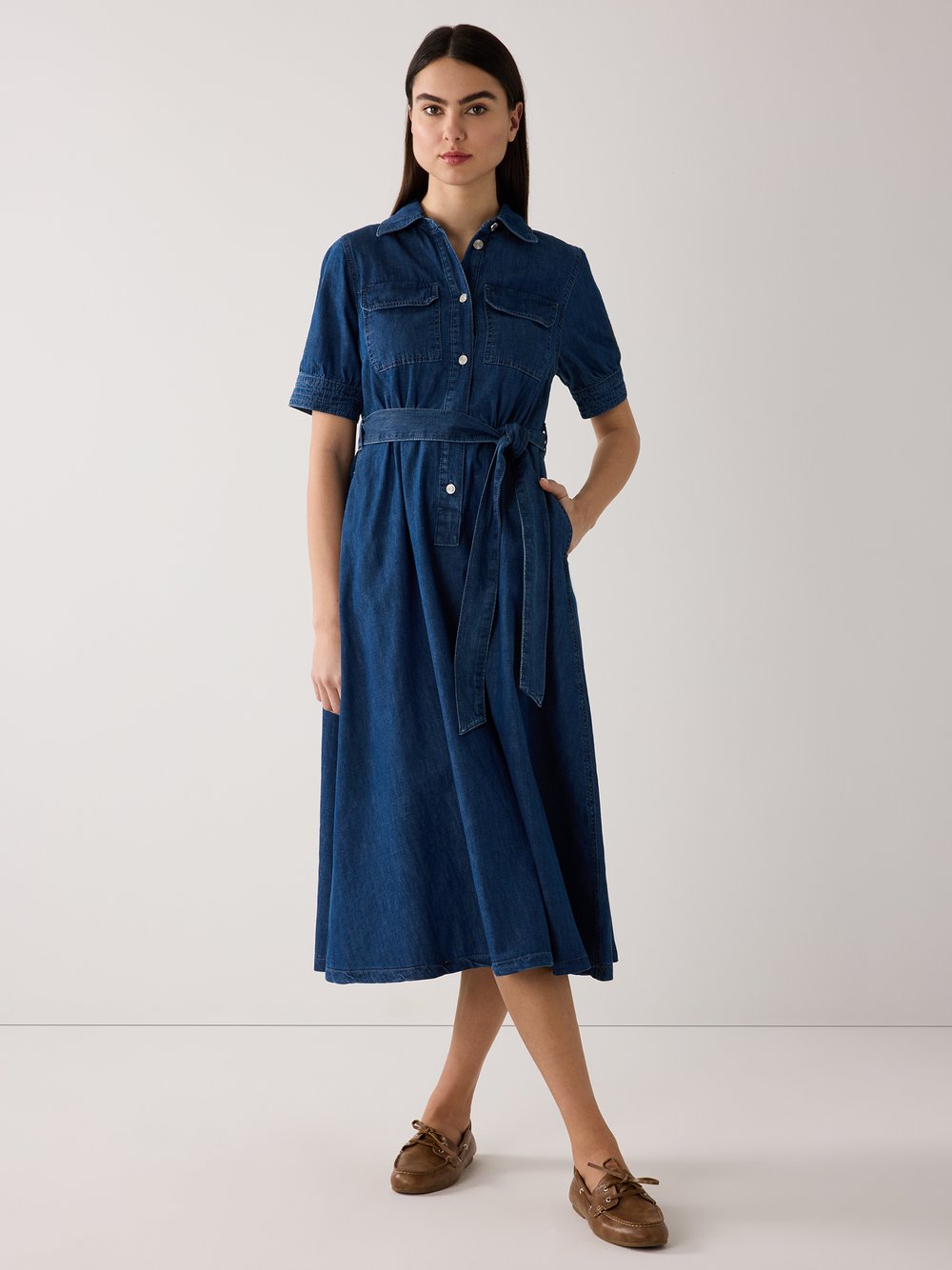 Thumbnail - More & More Jeanskleid Damen Baumwolle (100%) blau, 42