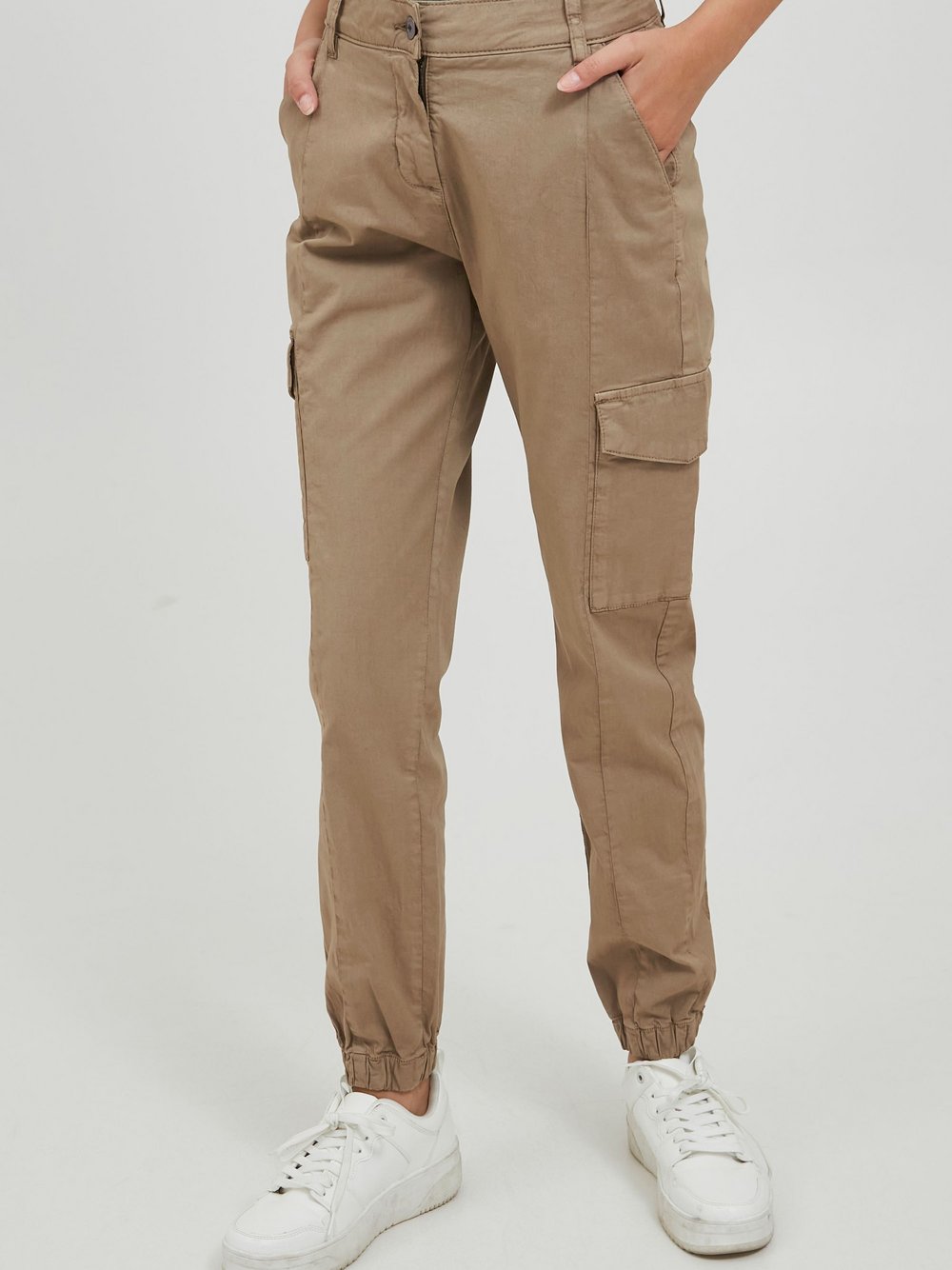 OXMO Cargohose Damen Baumwolle beige, L