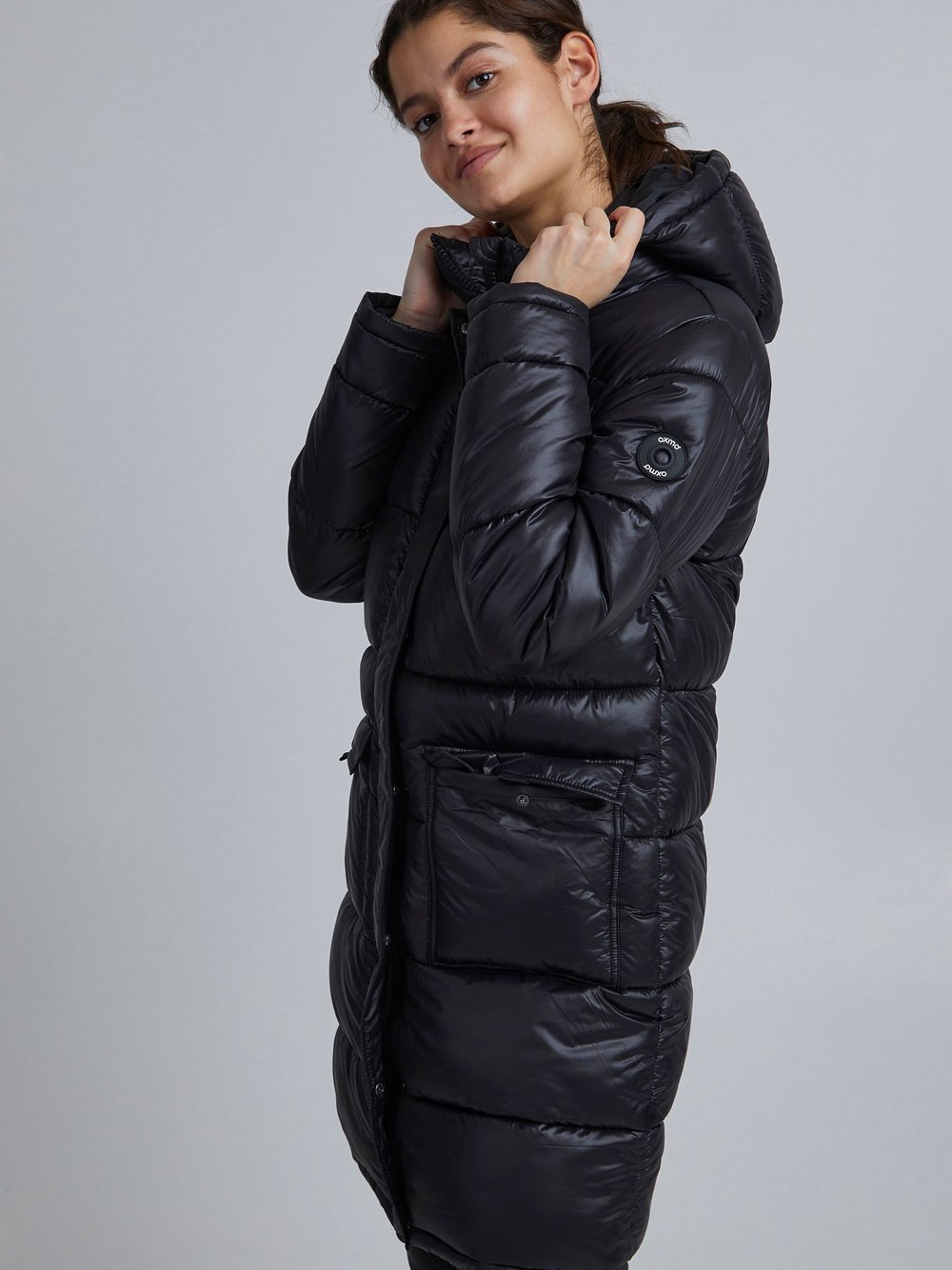 OXMO Wintermantel Damen schwarz, L