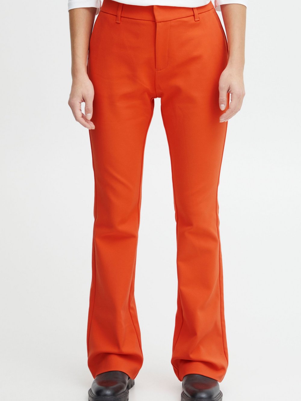 PULZ Jeans Stoffhose Damen Baumwolle orange, 38