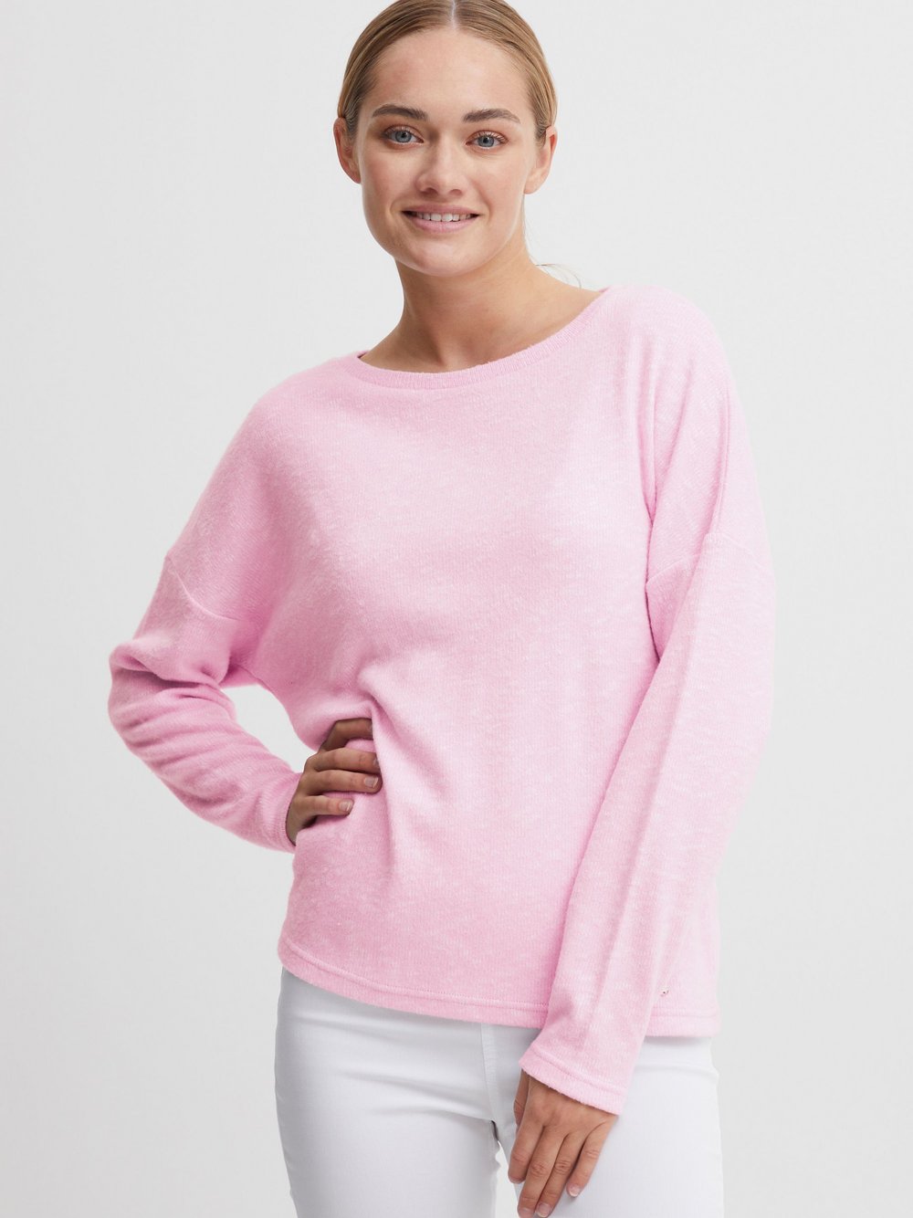 OXMO Sweatshirt Damen rosa meliert, XL