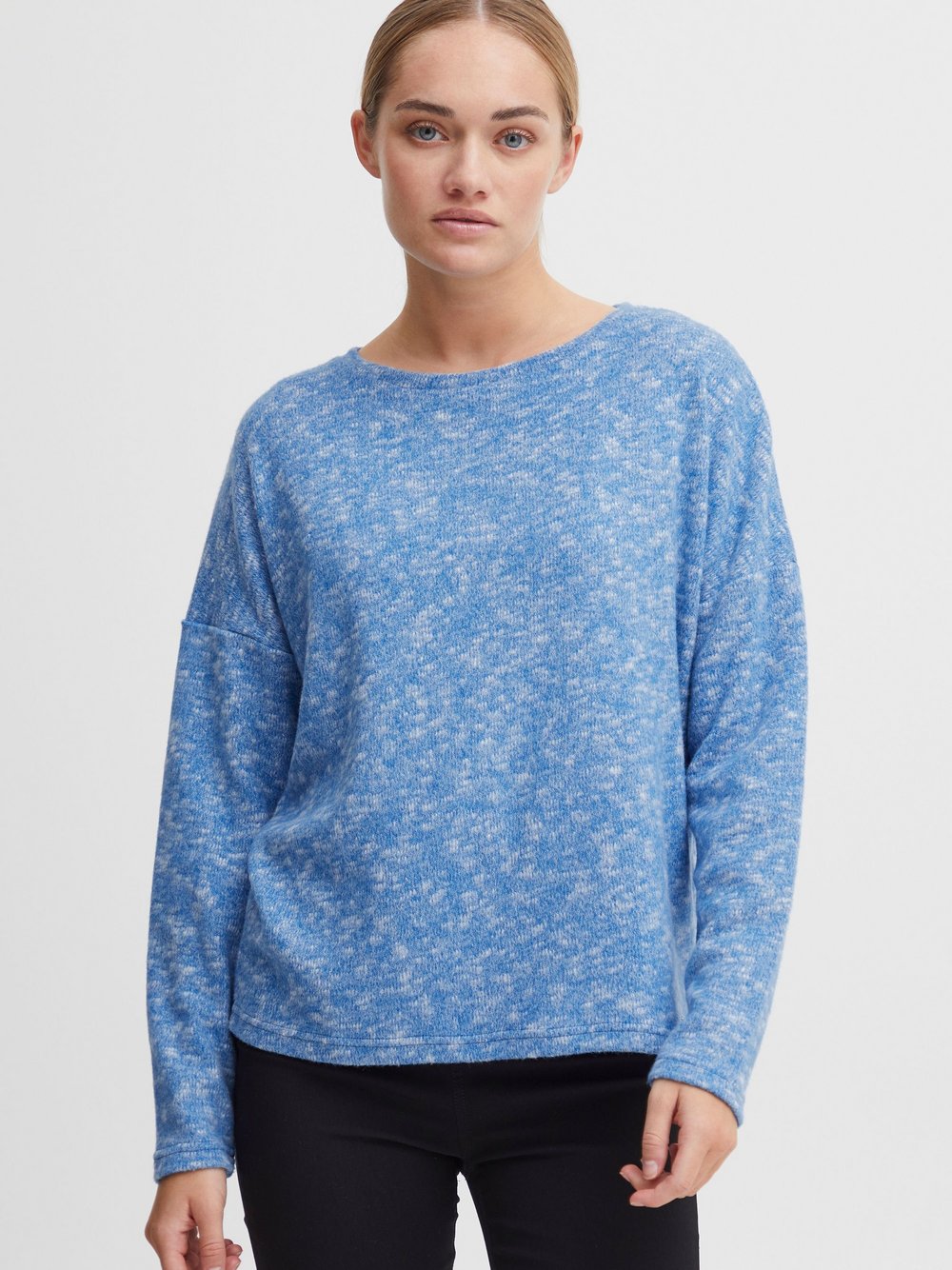 OXMO Sweatshirt Damen blau meliert, M