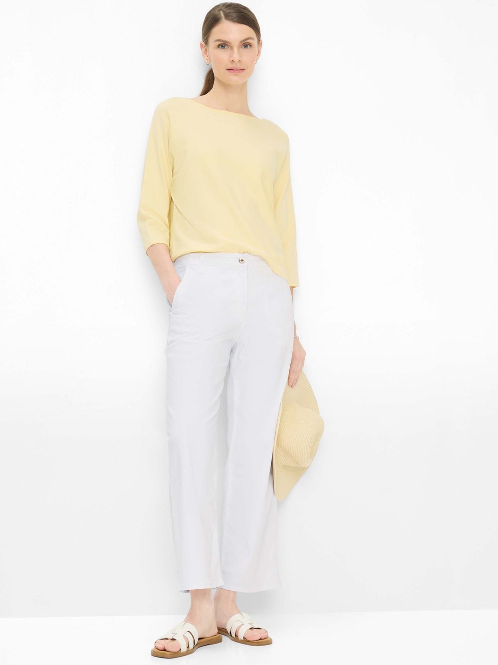 Thumbnail - BRAX Hose Damen Baumwolle weiß, 46