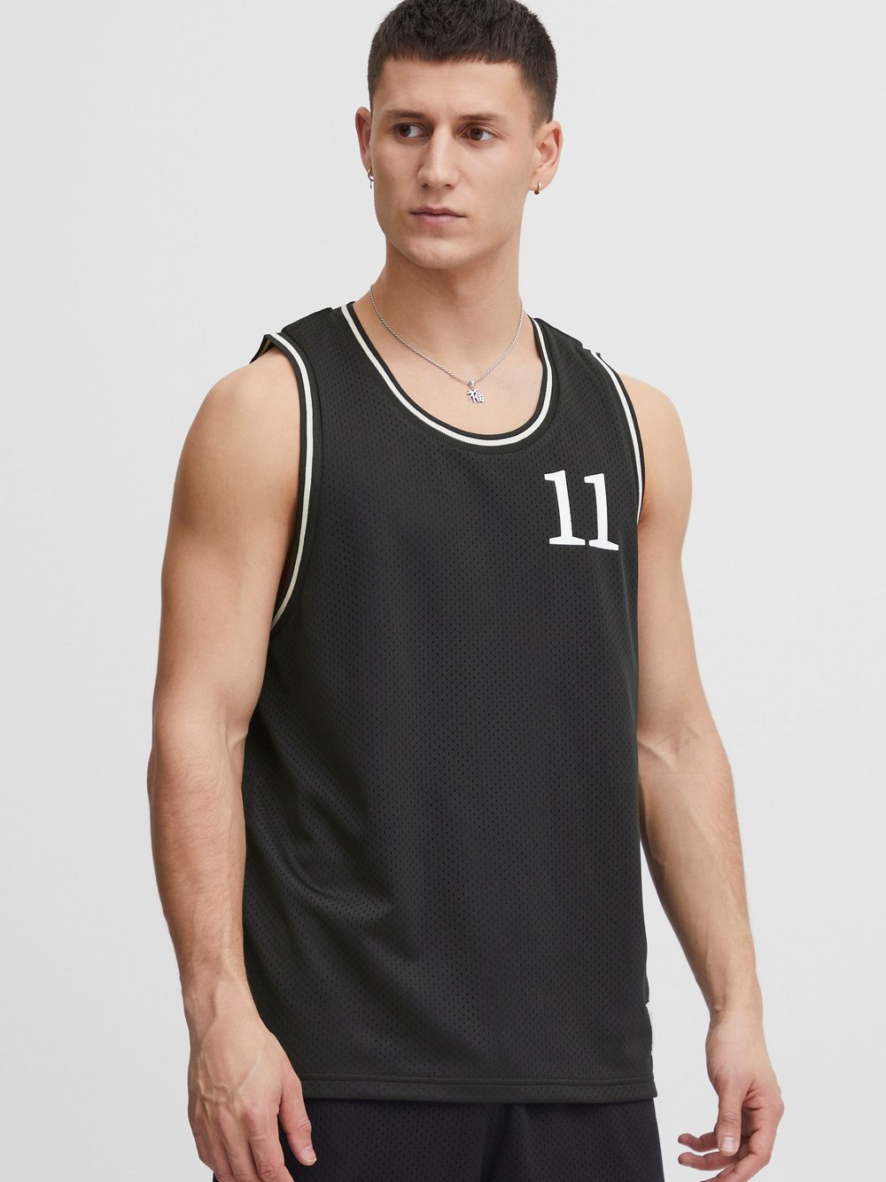 11 Project Tanktop Herren schwarz bedruckt, XL