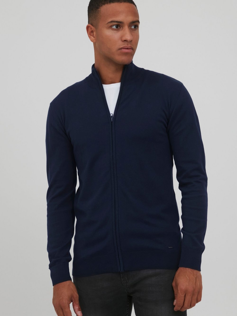 Indicode Strickjacke Herren blau meliert, M