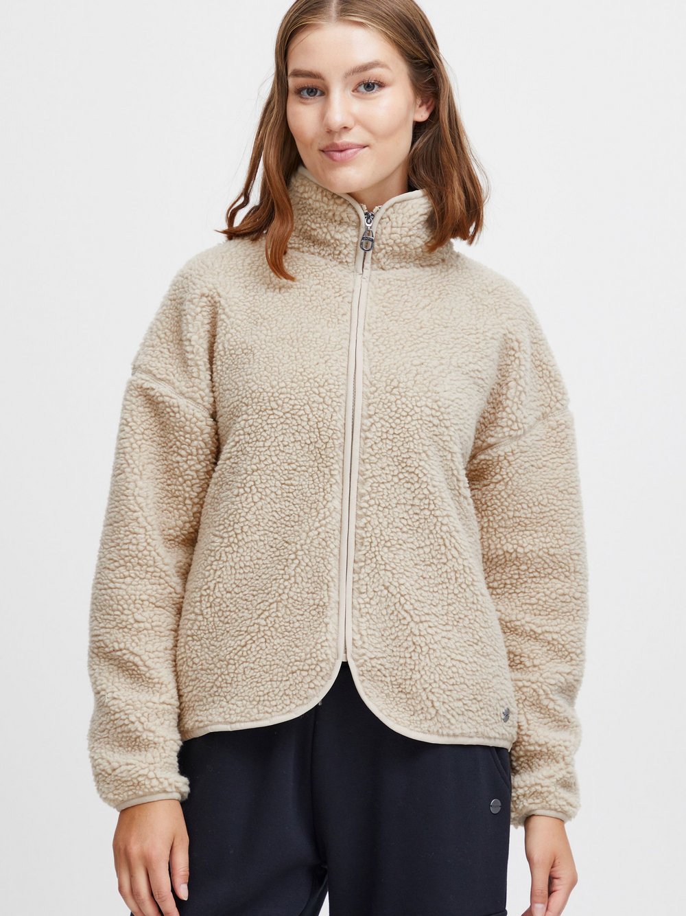 OXMO Plüschjacke Damen beige, S