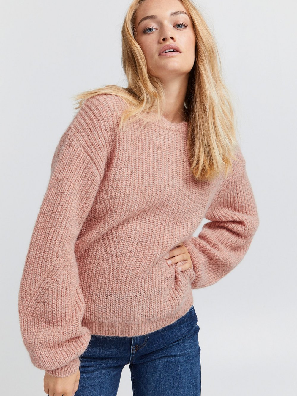 PULZ Jeans Strickpullover Damen rosa, XXL