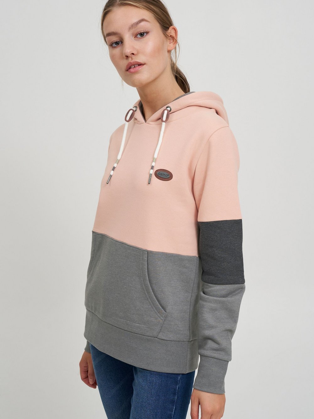 OXMO Hoodie Damen rosa gemustert, L