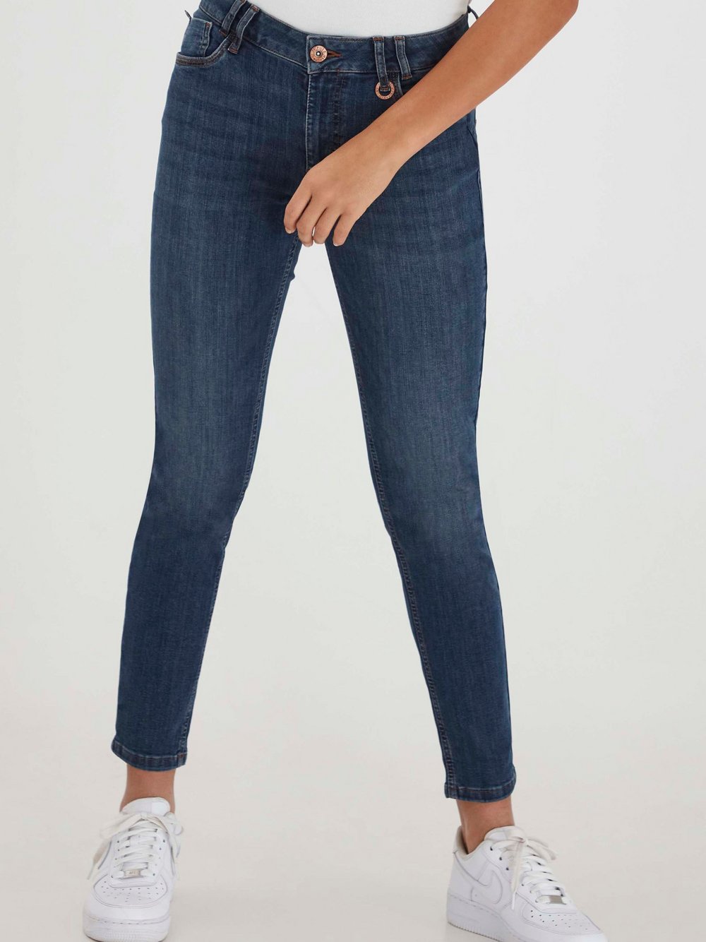 PULZ Jeans Röhrenjeans Damen Baumwolle blau, 30