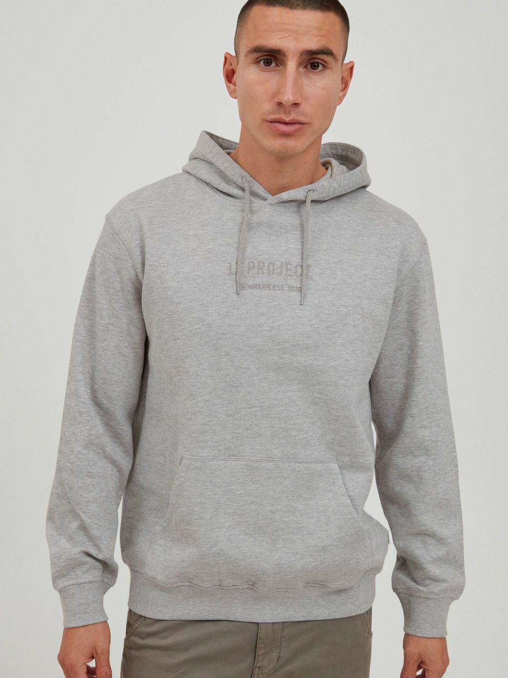 11 Project Hoodie Herren grau meliert, XXXL