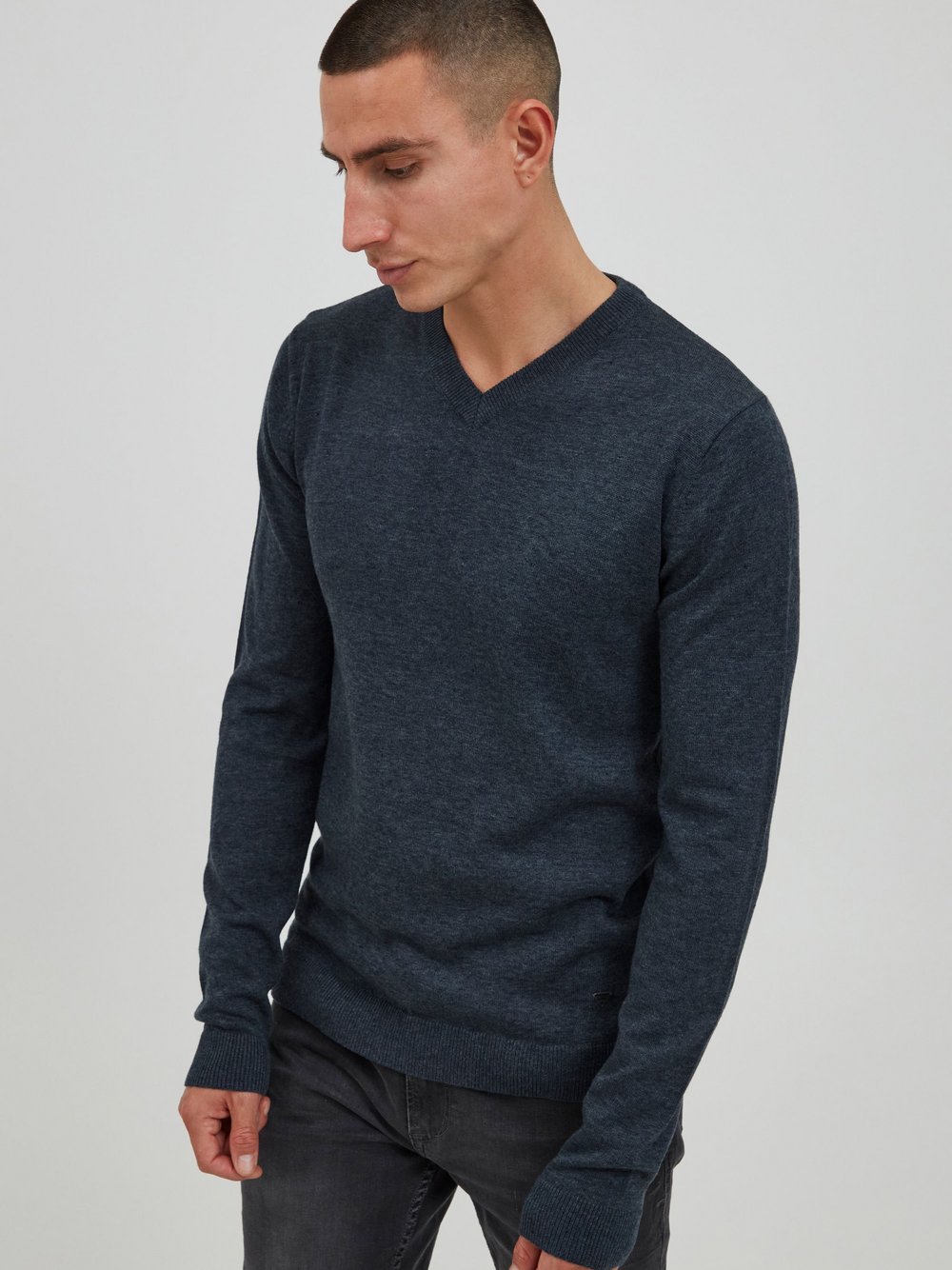 11 Project Strickpullover Herren blau, XXL