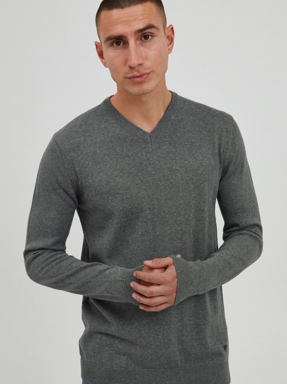 11 Project Strickpullover Herren grau, XXXL