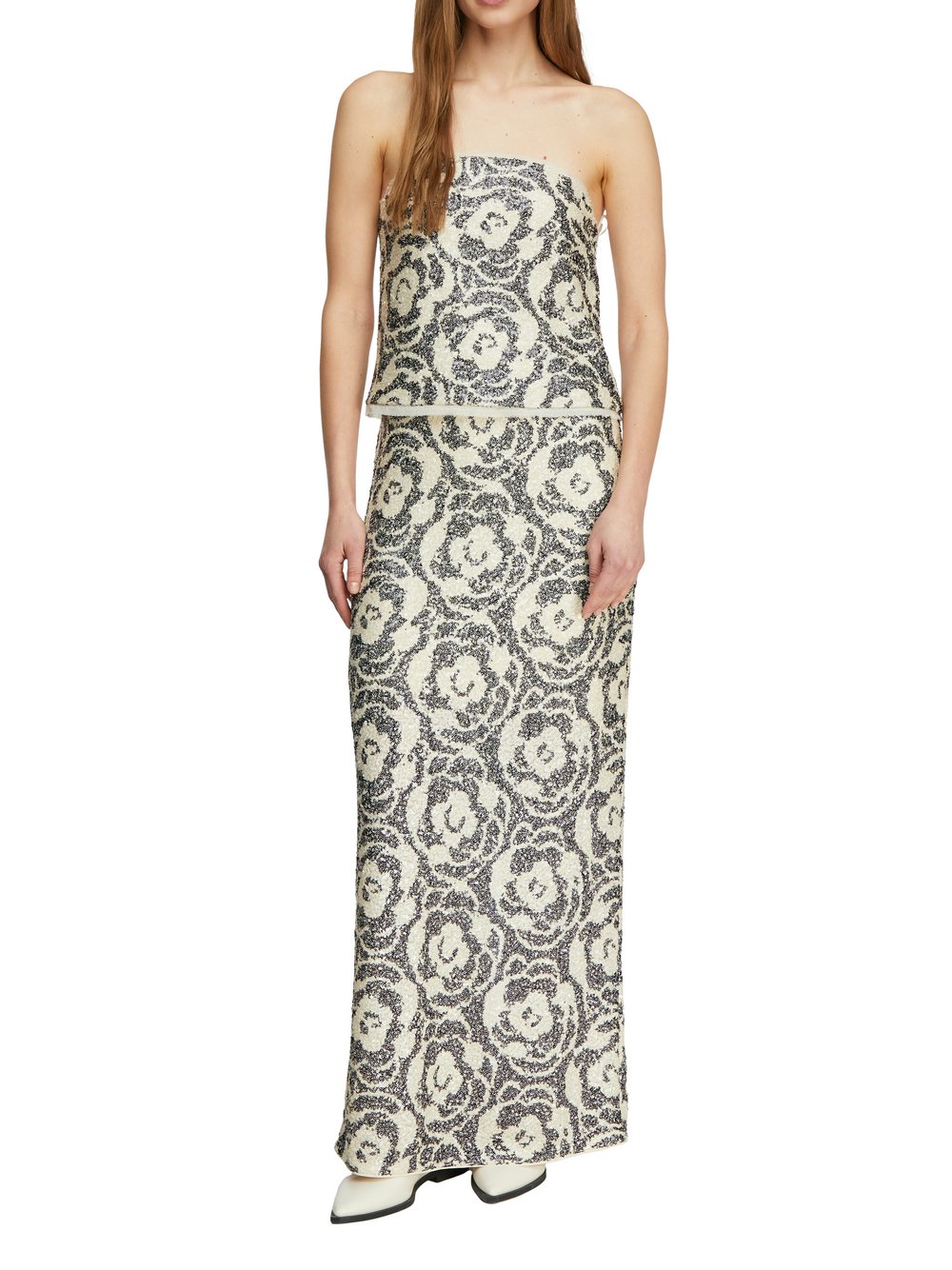 comma Paillettenrock Damen mehrfarbig gemustert, 40