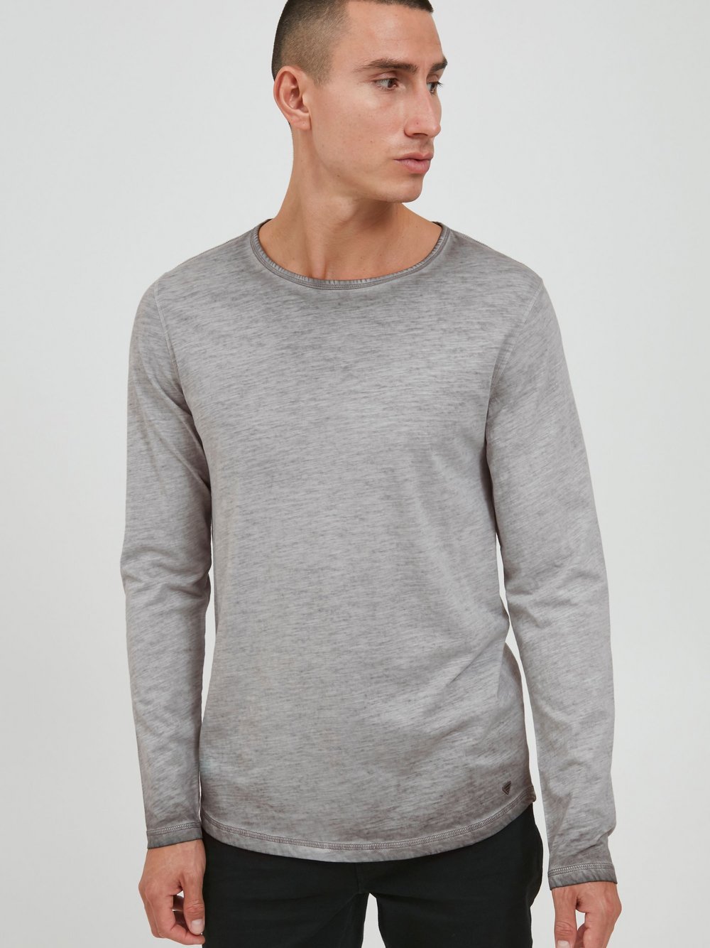 11 Project Longsleeve Herren Baumwolle grau meliert, L