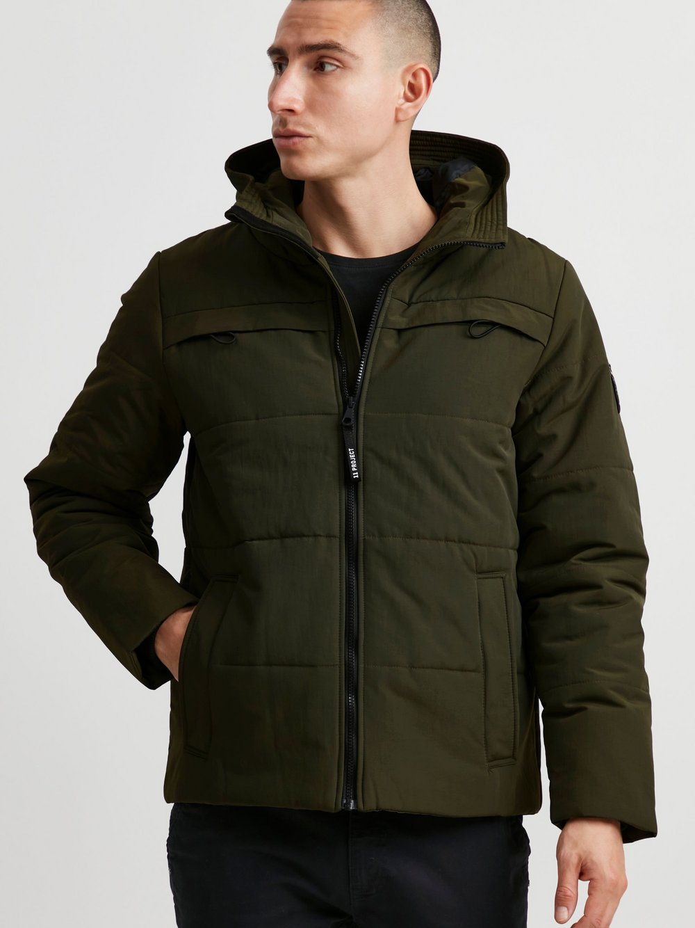 11 Project Winterjacke Herren Polyamid grün, XXL