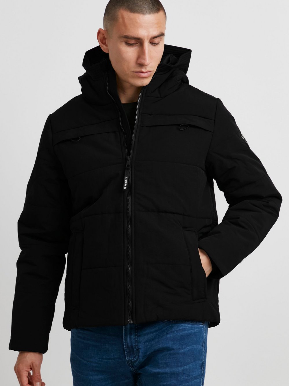 11 Project Winterjacke Herren Polyamid schwarz, L