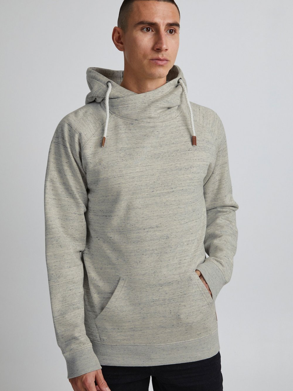 11 Project Hoodie Herren Baumwolle grau meliert, XXL