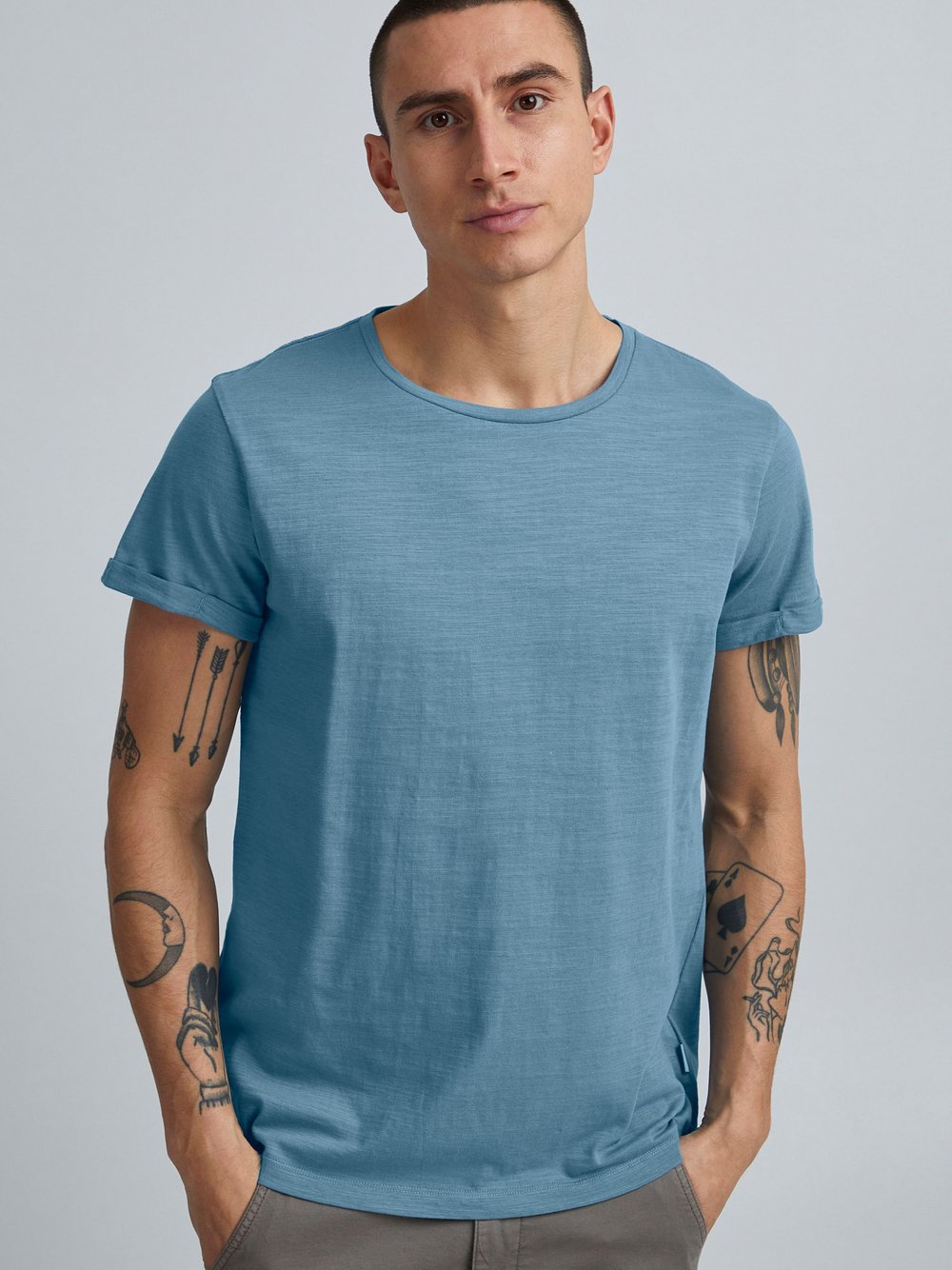 11 Project T-Shirt Herren Baumwolle blau, XXL