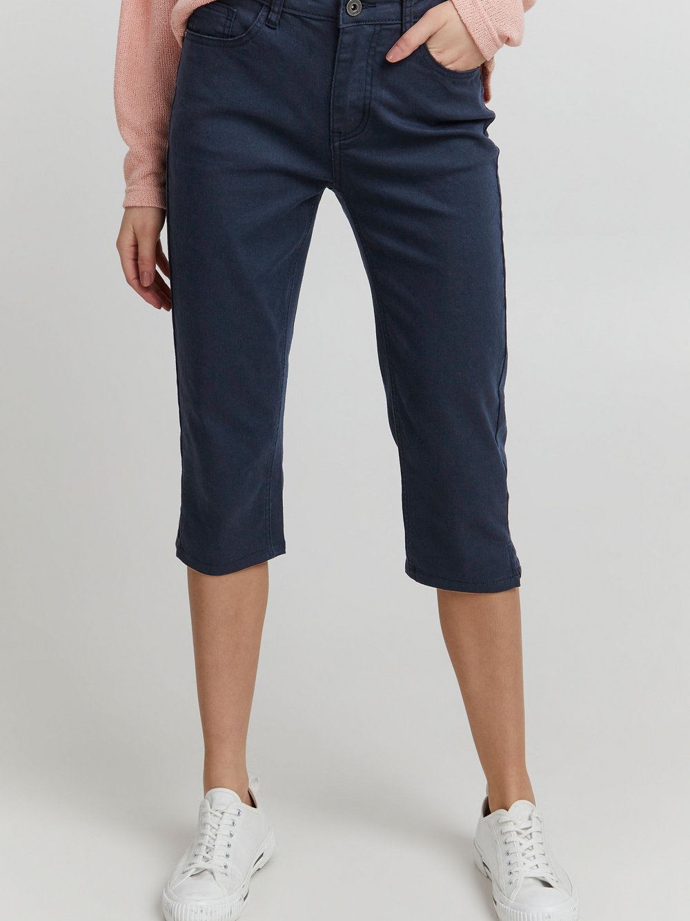 OXMO Stoffhose Damen Baumwolle blau, 36