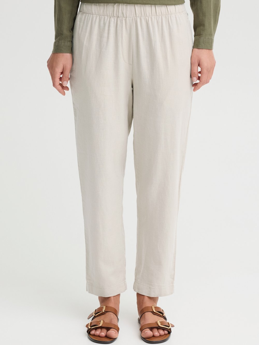 OXMO Stoffhose Damen Viskose beige, 34