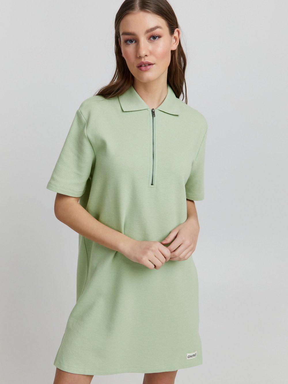 OXMO Freizeitkleid Damen Baumwolle grün, L