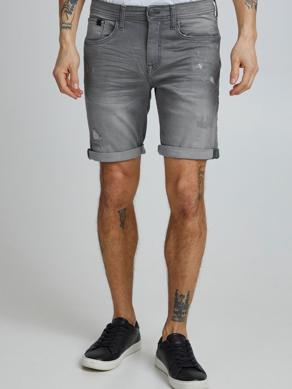 11 Project Shorts Herren Baumwolle grau, XXL