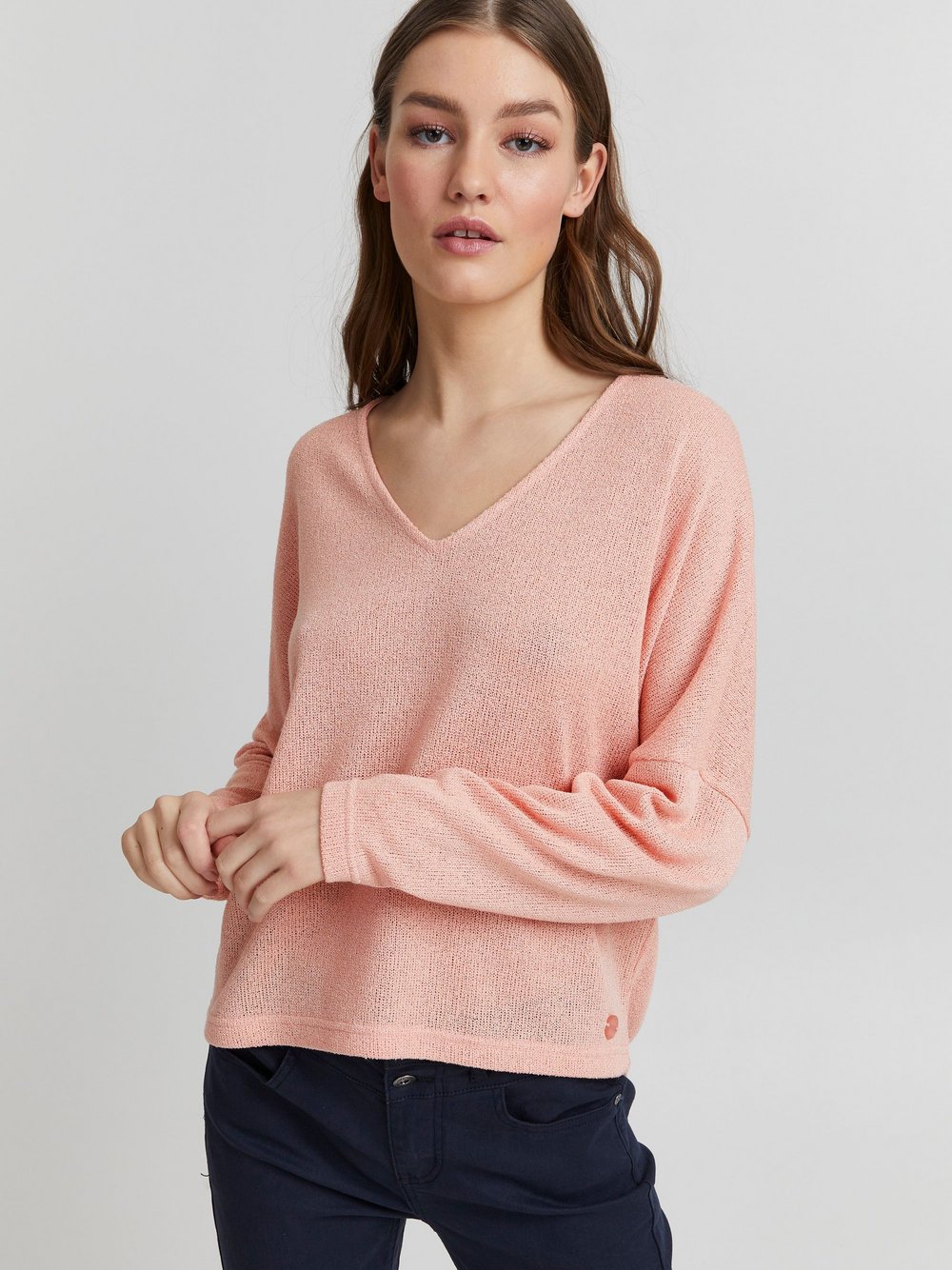 OXMO Strickpullover Damen rosa, XL