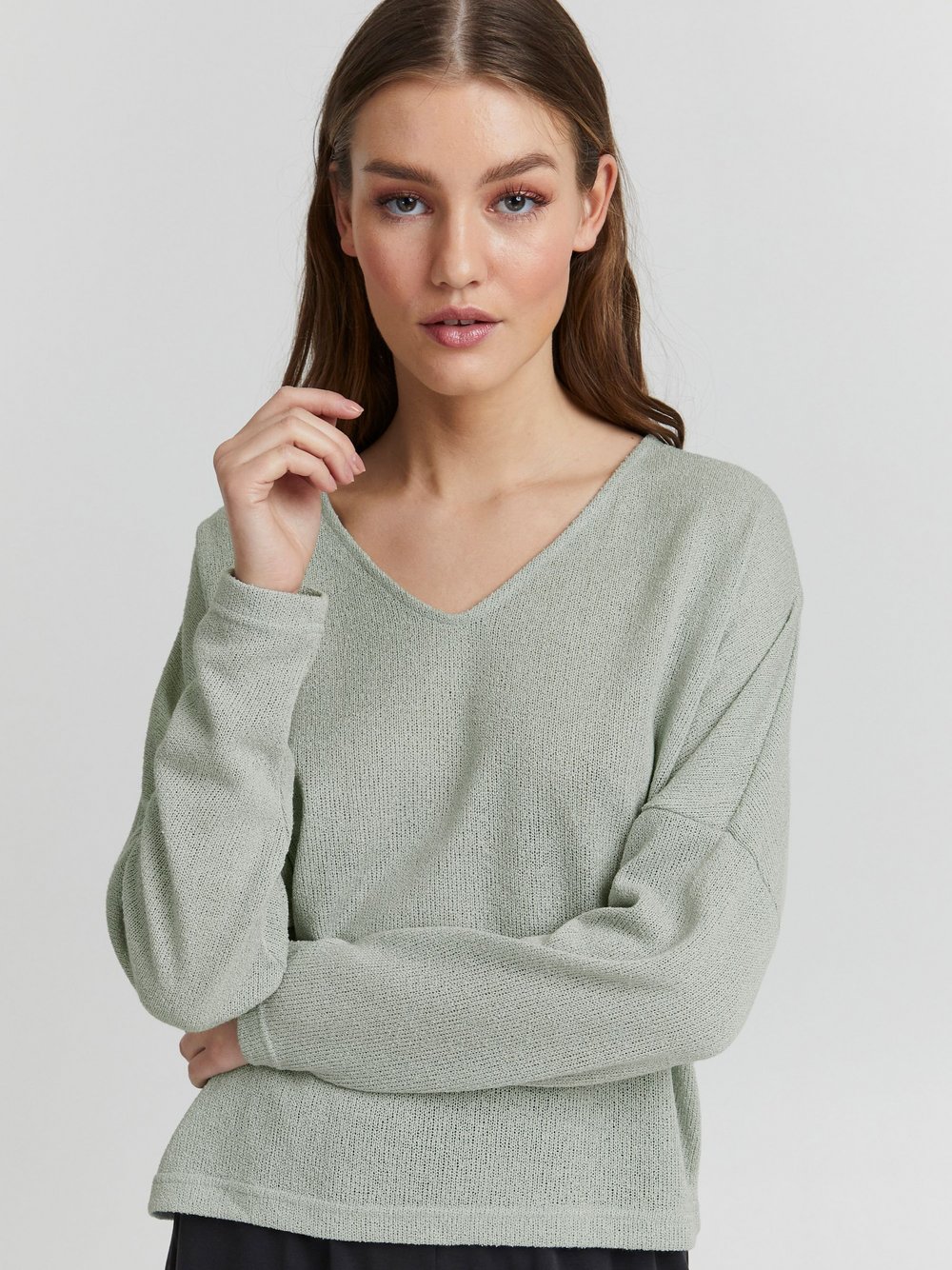 OXMO Strickpullover Damen grau, L