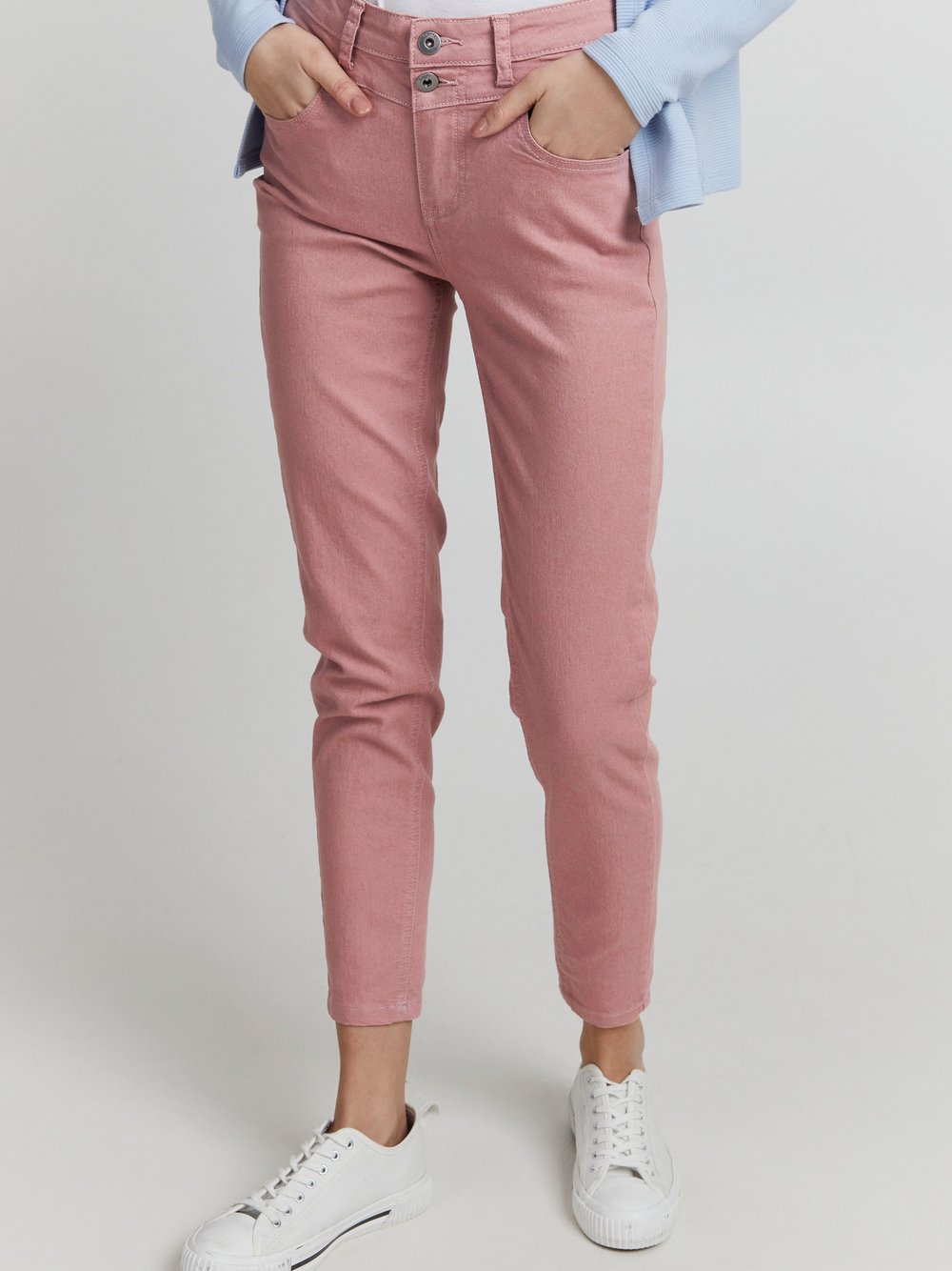 OXMO Chinohose Damen Baumwolle rosa, 40