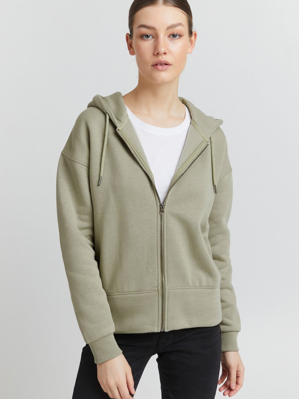 OXMO Sweatjacke Damen grün, L