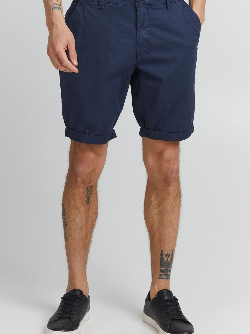 11 Project Chinoshorts Herren Baumwolle blau, S