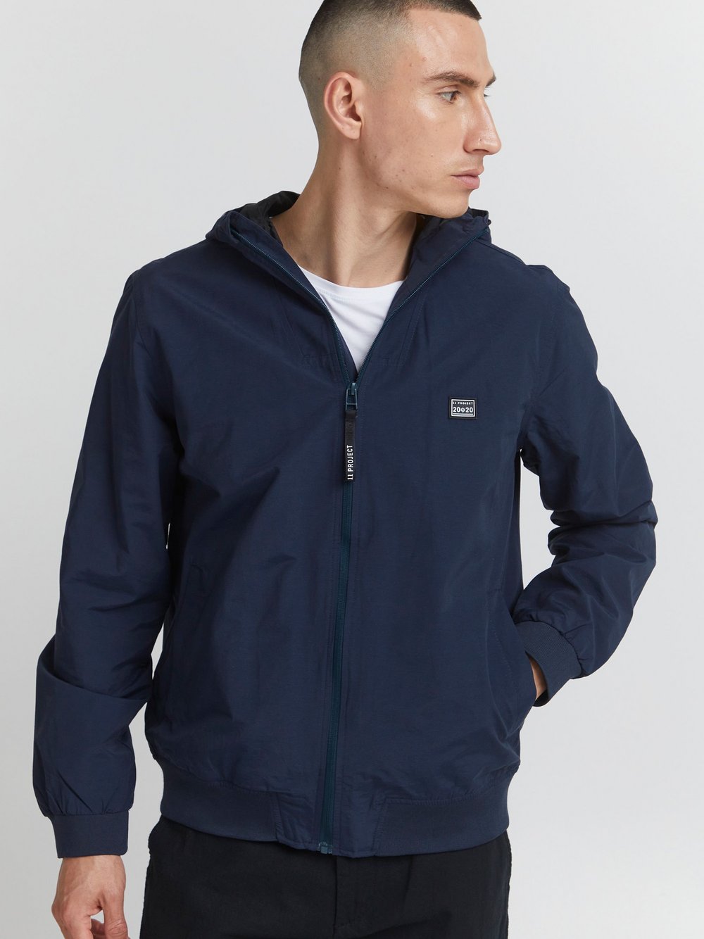 11 Project Kurzjacke Herren Baumwolle blau, L