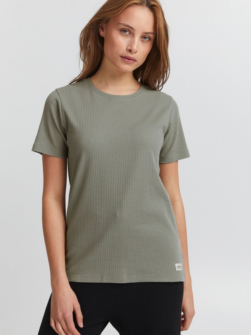 OXMO T-Shirt Damen Baumwolle grün, L