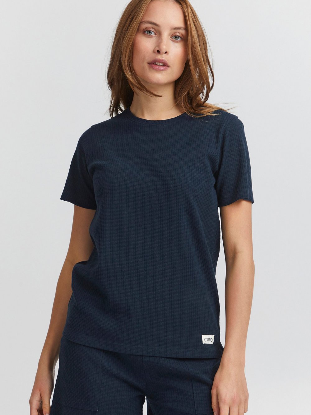 OXMO T-Shirt Damen Baumwolle blau, L