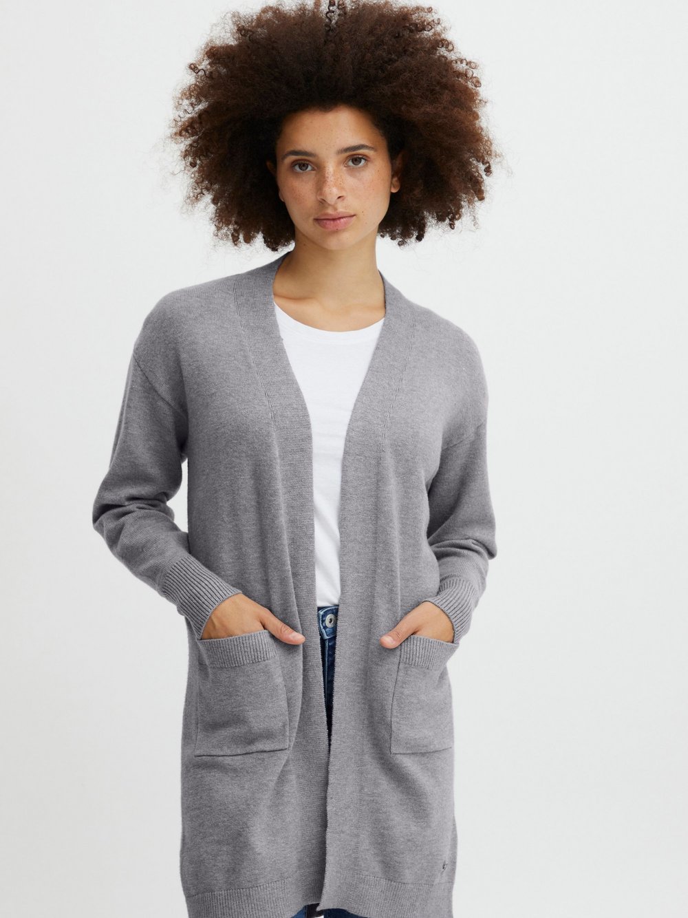 OXMO Strickjacke Damen grau, XS