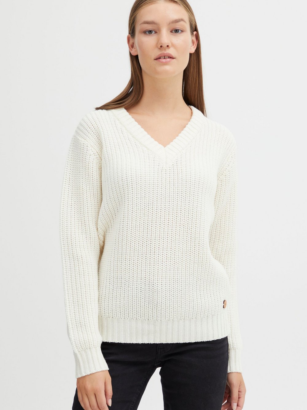 OXMO Strickpullover Damen weiß, XXL