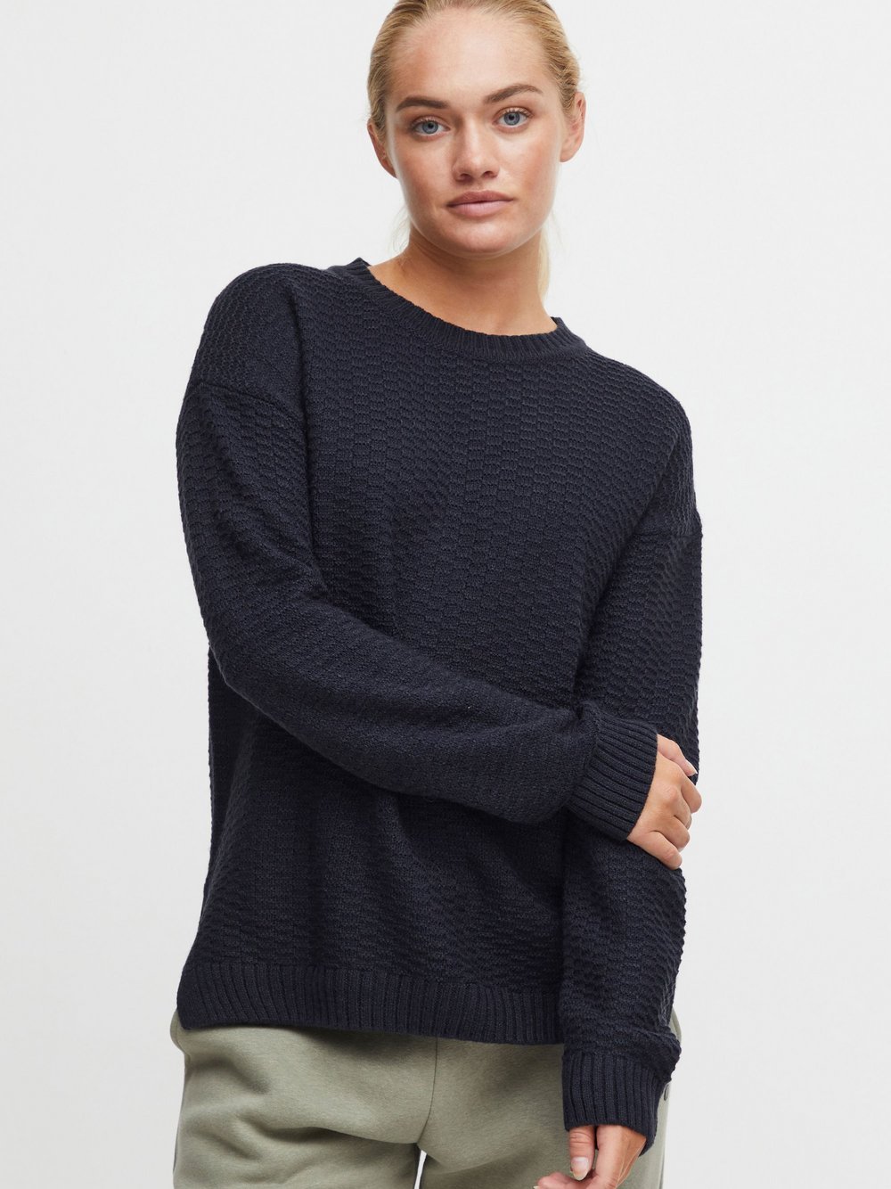 OXMO Strickpullover Damen blau, M